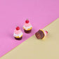 Cute Strawberry Cupcake Charms (17mm x 28mm)