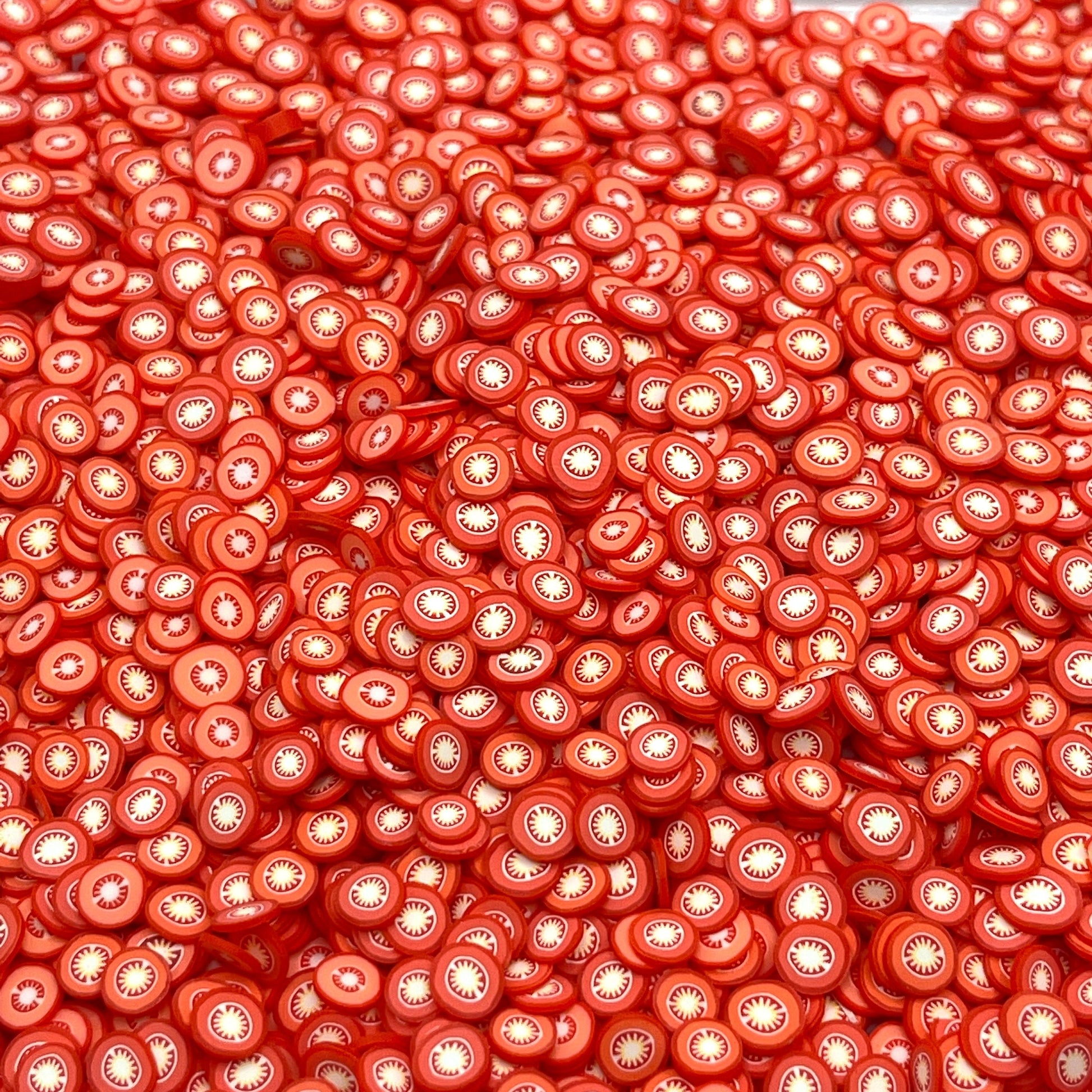 FAKE 5MM Tomato Polymer Clay Sprinkle (NOT EDIBLE) D22-34