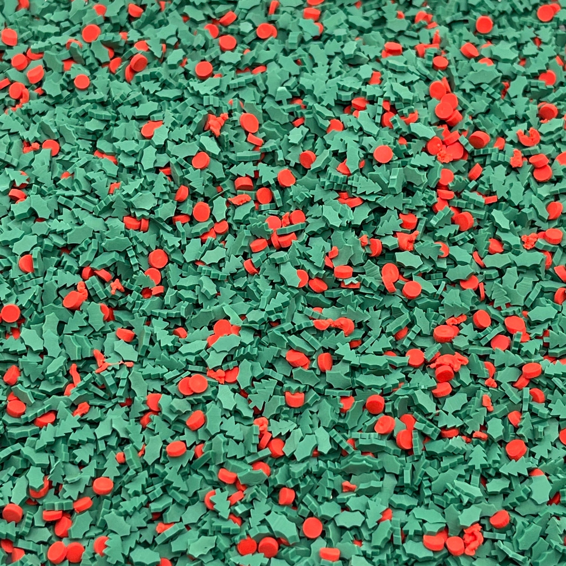 FAKE Christmas Theme Mistletoe Polymer Clay Sprinkle Mix (NOT EDIBLE) D23-28