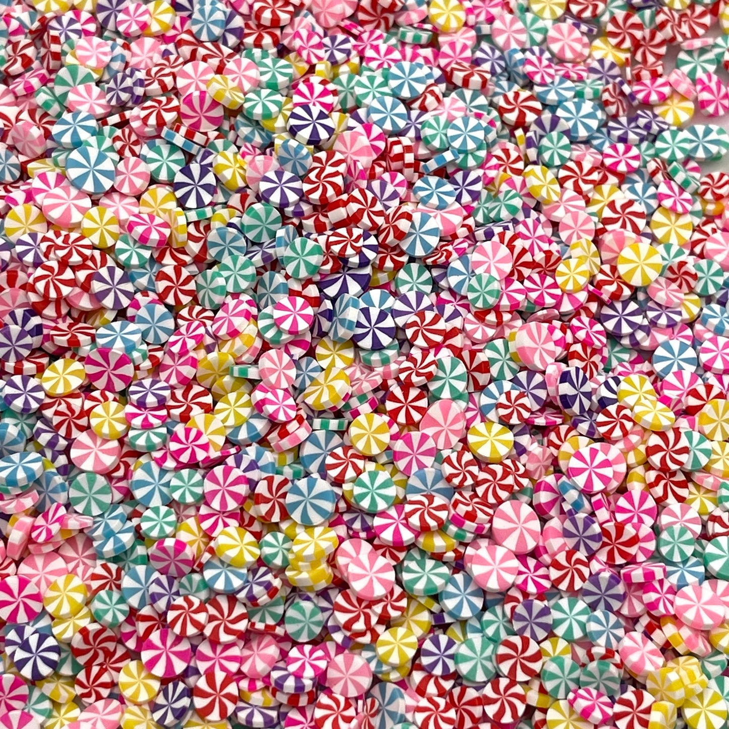 FAKE 5MM Multi Colored Peppermint Polymer Clay Sprinkle (NOT EDIBLE) D23-31