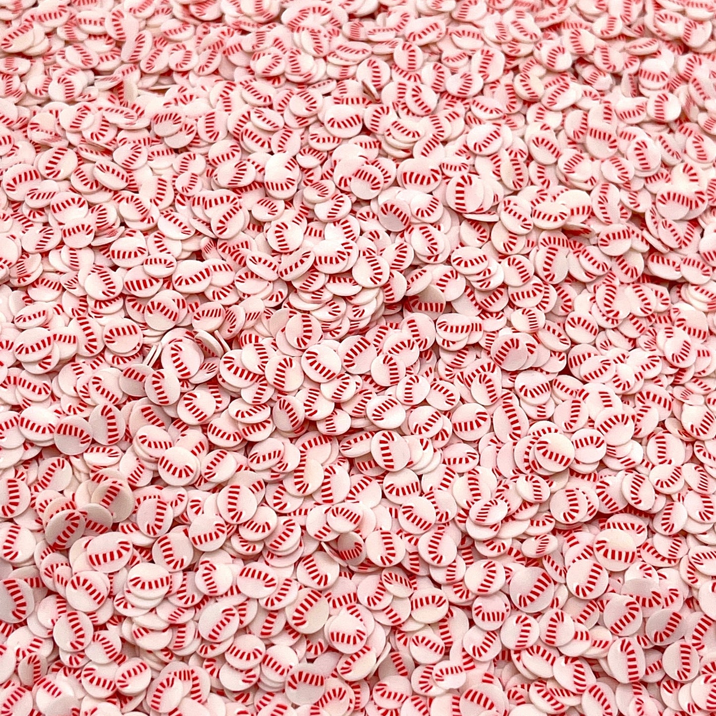 FAKE 5MM Round Candy Cane Polymer Clay Sprinkles (NOT EDIBLE) D23-14