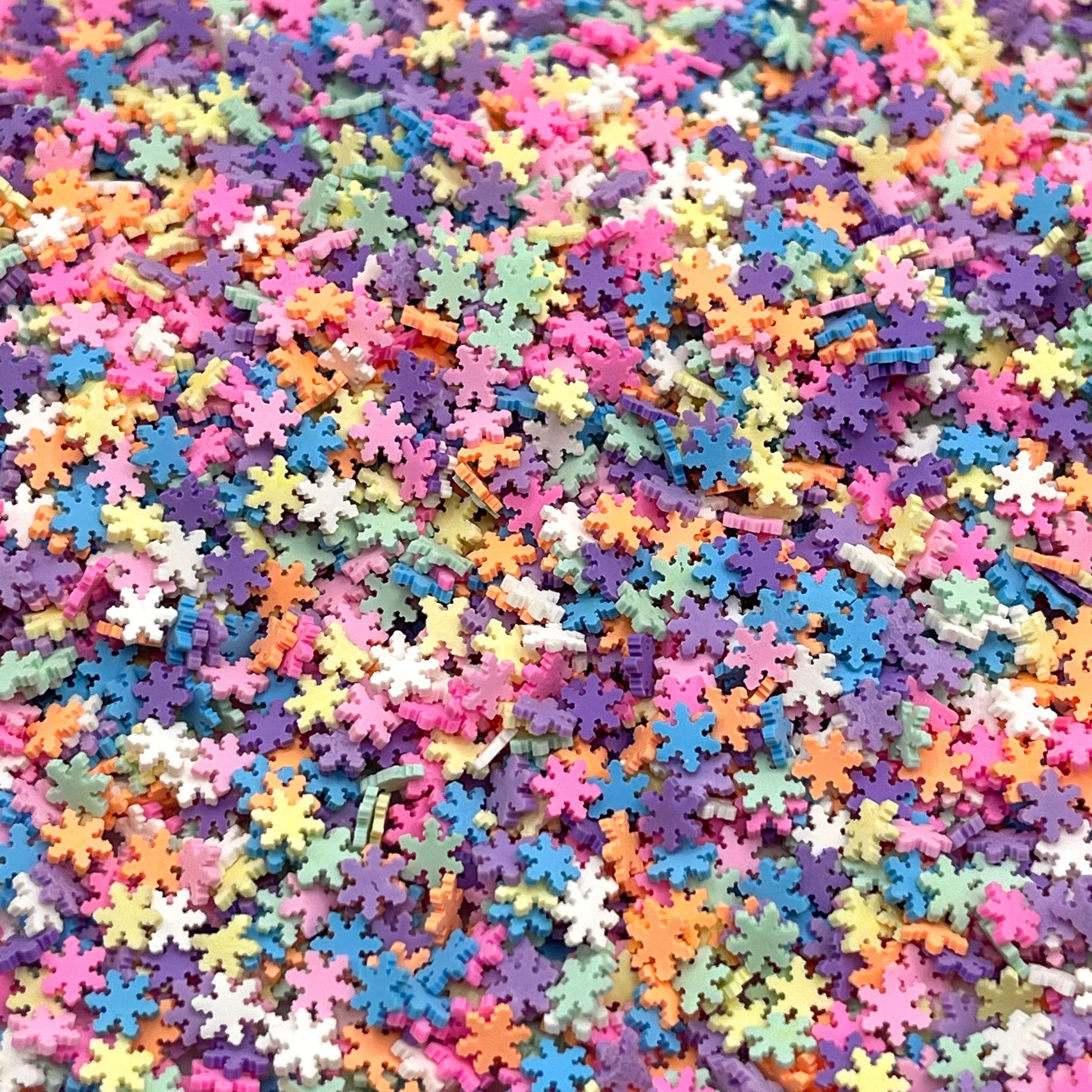 FAKE 5MM Bright Color Snowflake Polymer Clay Sprinkle Mix (NOT EDIBLE) D23-06