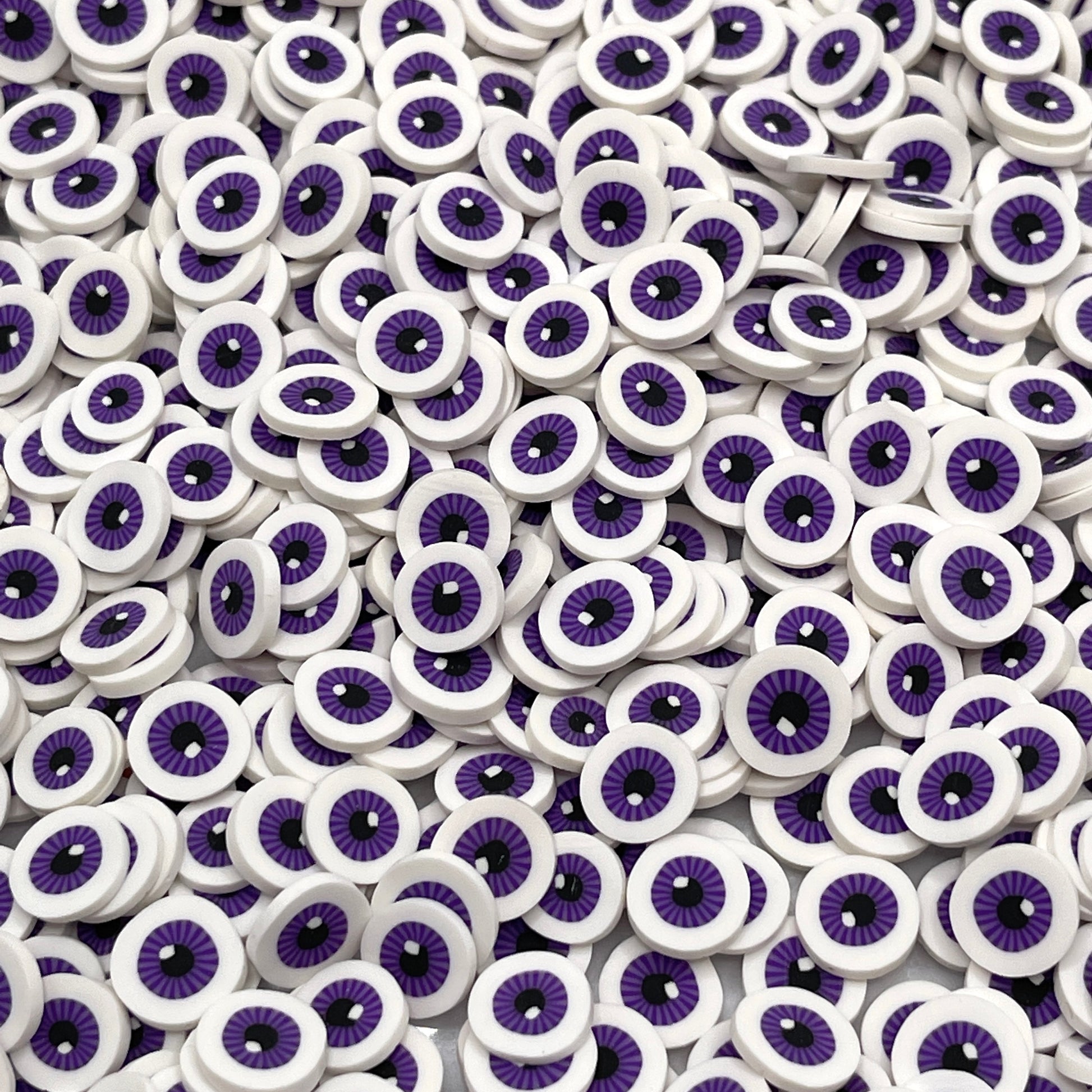 FAKE 10MM Purple Eyeball Halloween Polymer Clay Sprinkle (NOT EDIBLE) D24-29