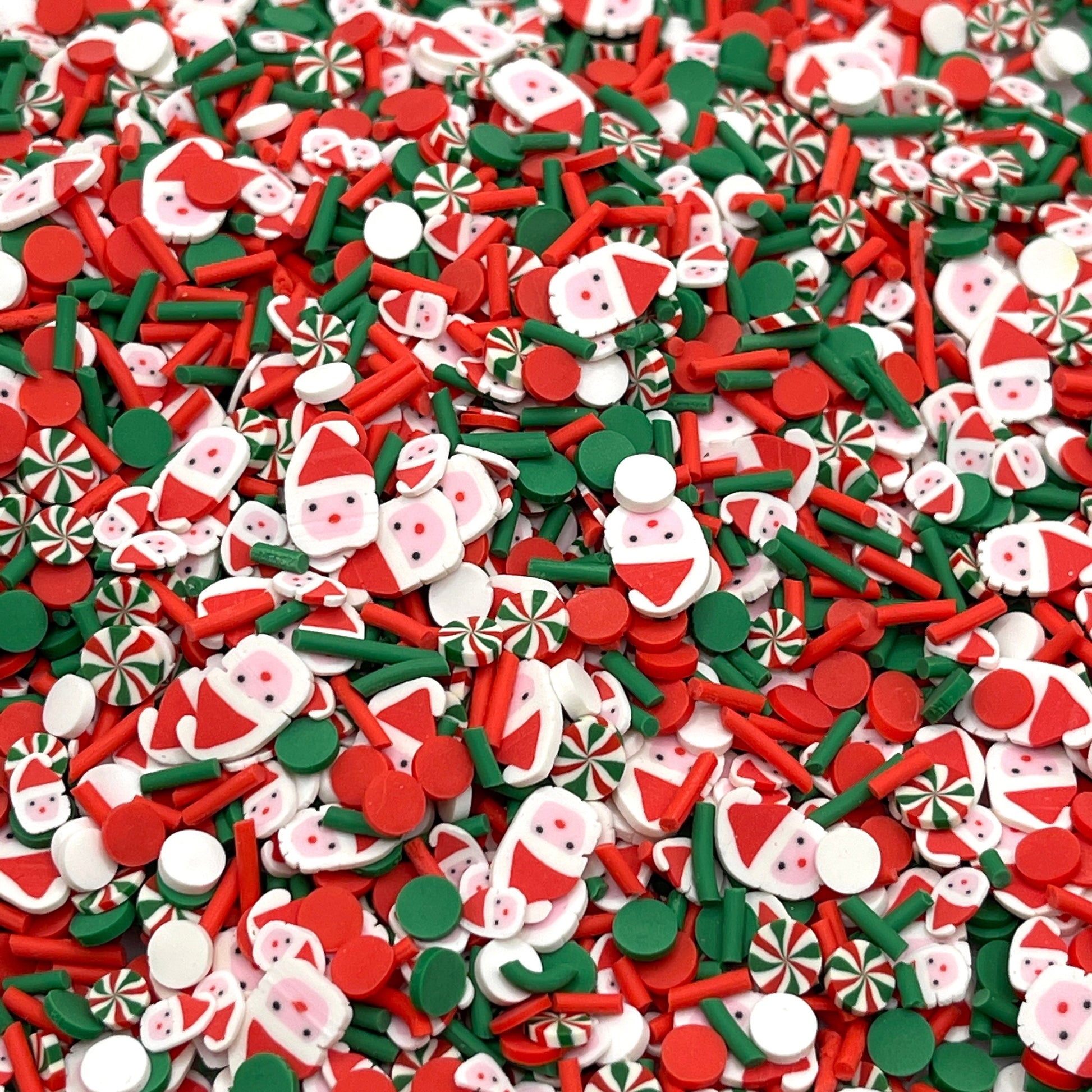 FAKE 5MM Santa Christmas Themed Polymer Clay Sprinkles Mix (NOT EDIBLE) D7-09