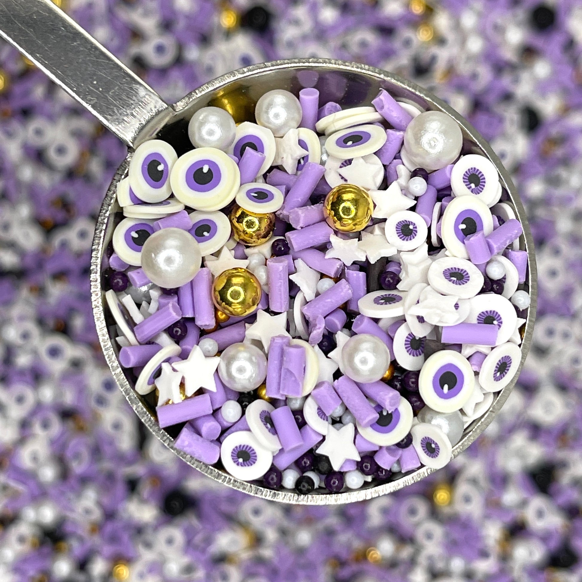 FAKE Purple Halloween Themed Polymer Clay Sprinkle Mix (NOT EDIBLE) D7-19