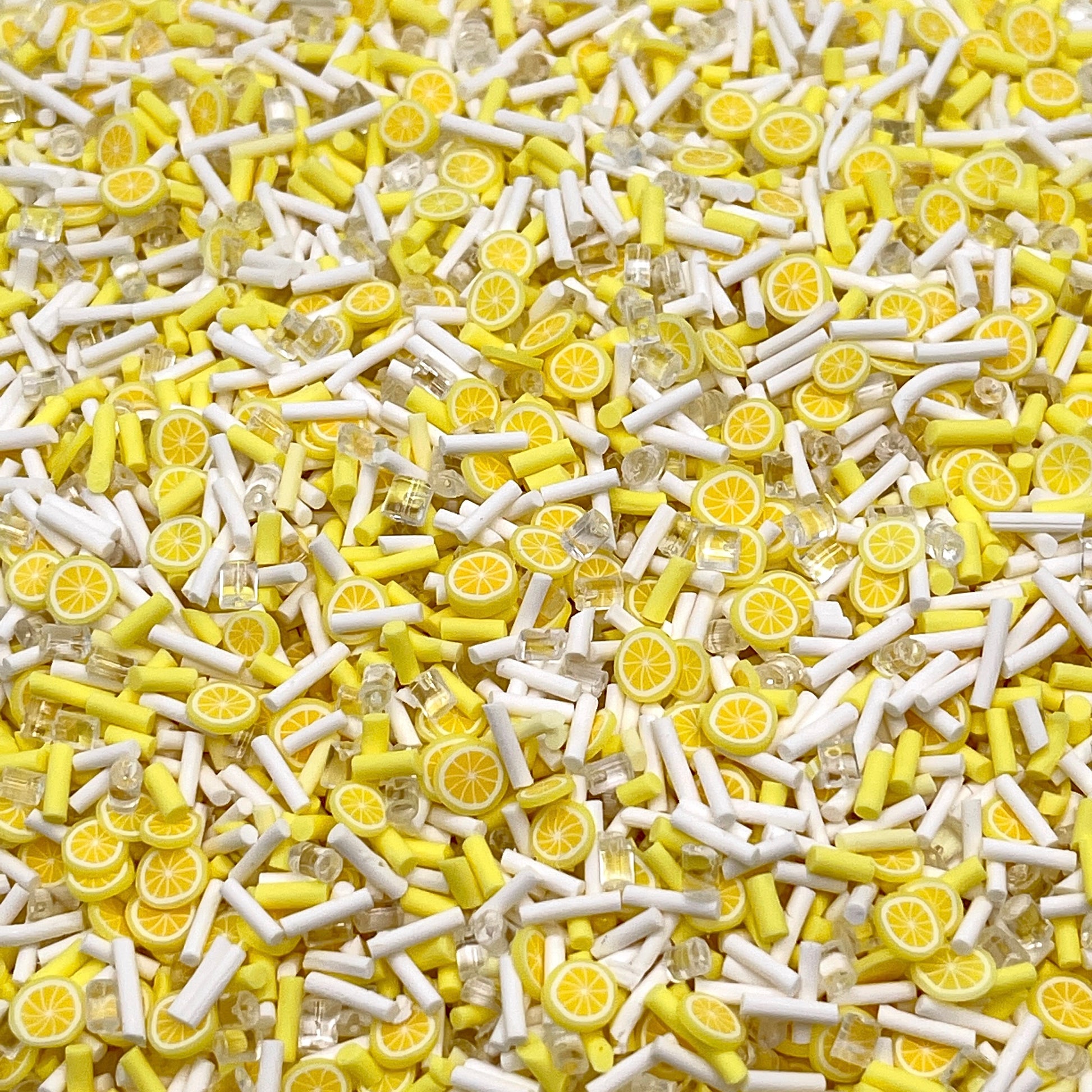 FAKE Lemonade Lemon Faux Ice Polymer Clay Sprinkle Mix (NOT EDIBLE) D10-22