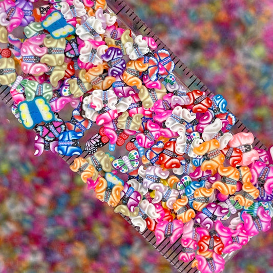 FAKE Mixed Butterfly Polymer Clay Sprinkle Mix (NOT EDIBLE) D11-22