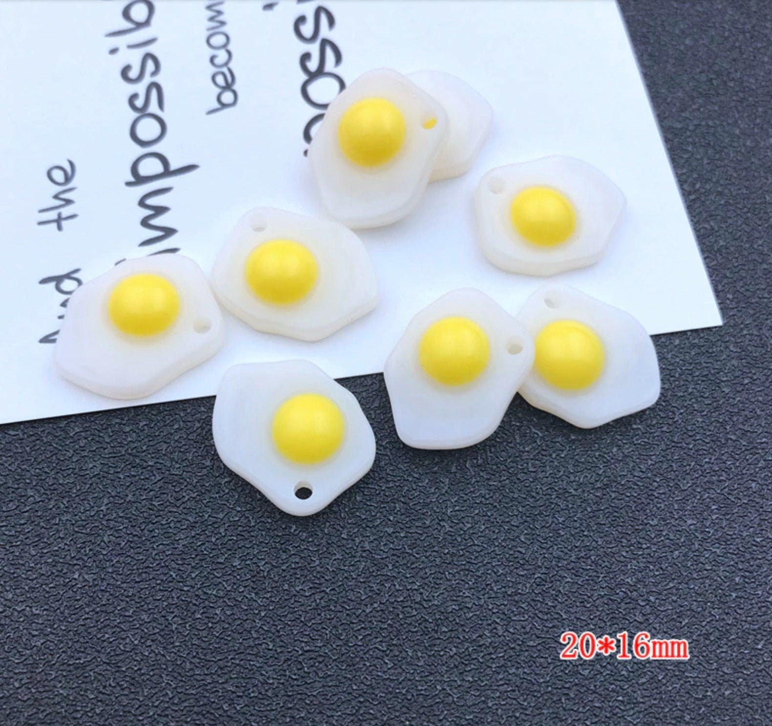 Sunnyside Up Egg Charm (20mm x 16mm)