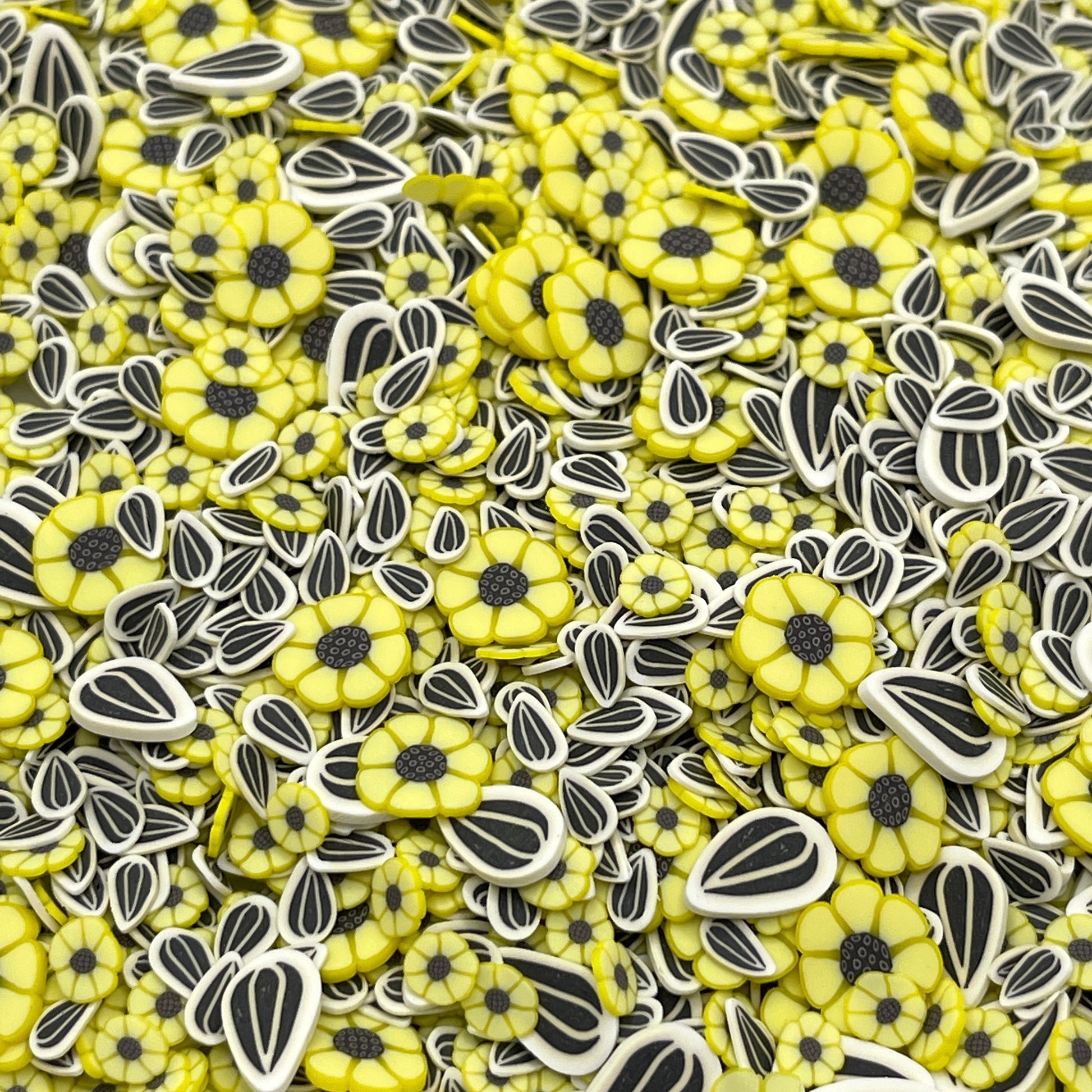 FAKE Sunflowers and Sunflower Seed Polymer Clay Sprinkle Mix (NOT EDIBLE) D5-03