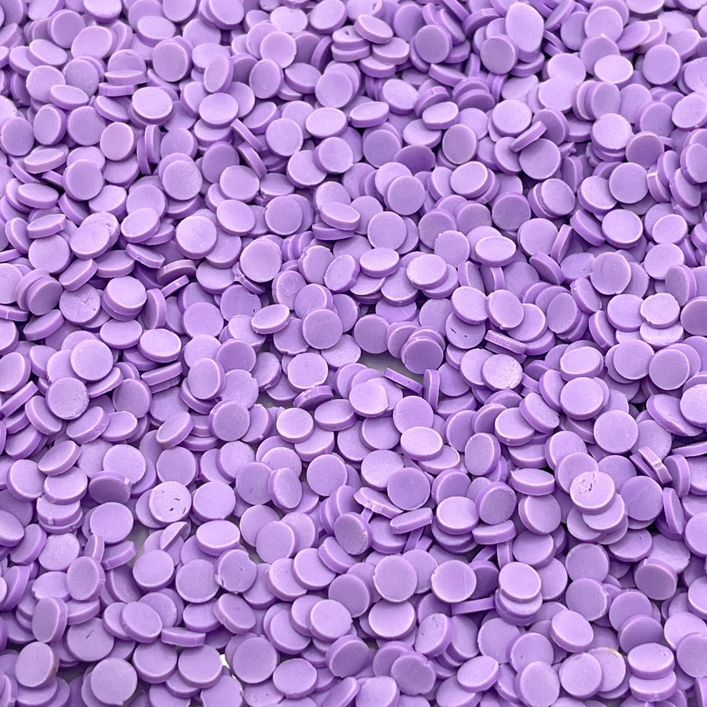 FAKE 5MM Light Purple Round Circle Disc Polymer Clay Sprinkle (NOT EDIBLE) D17-03