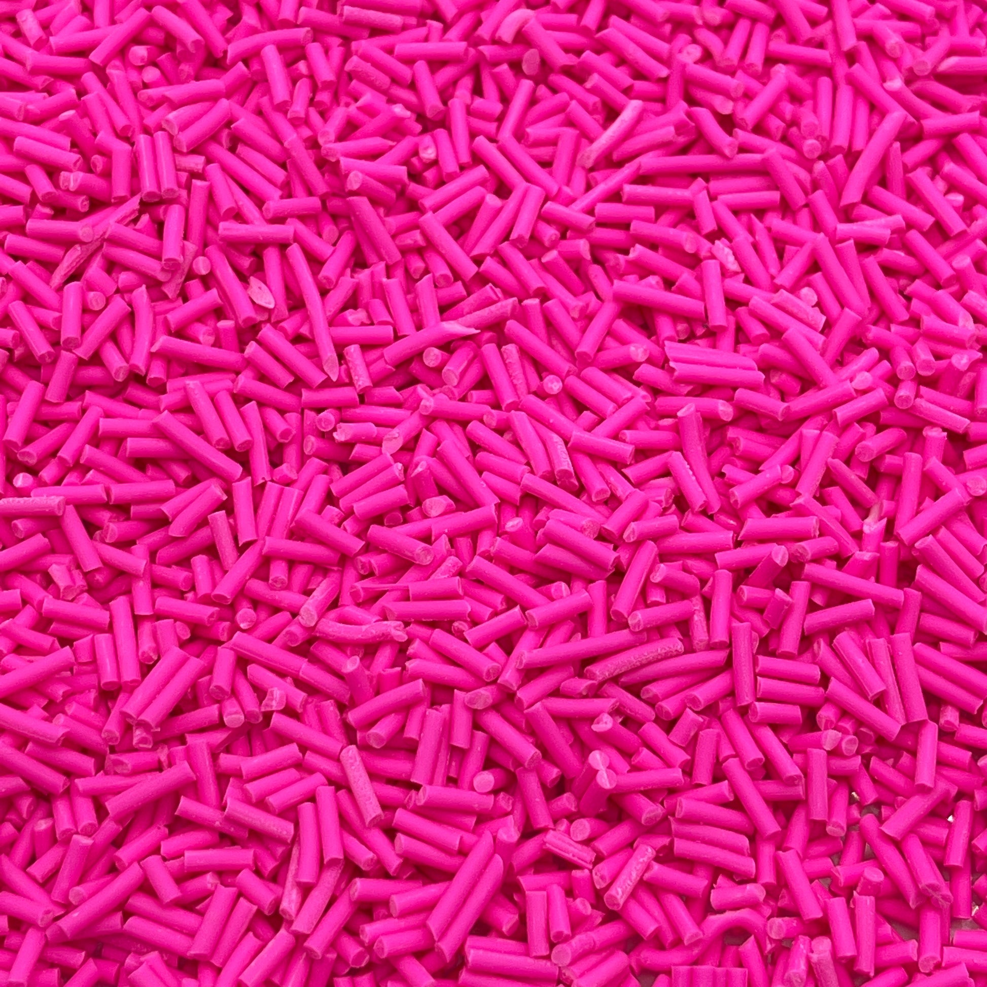 FAKE Hot Pink Short Polymer Clay Sprinkle (NOT EDIBLE) D16-21