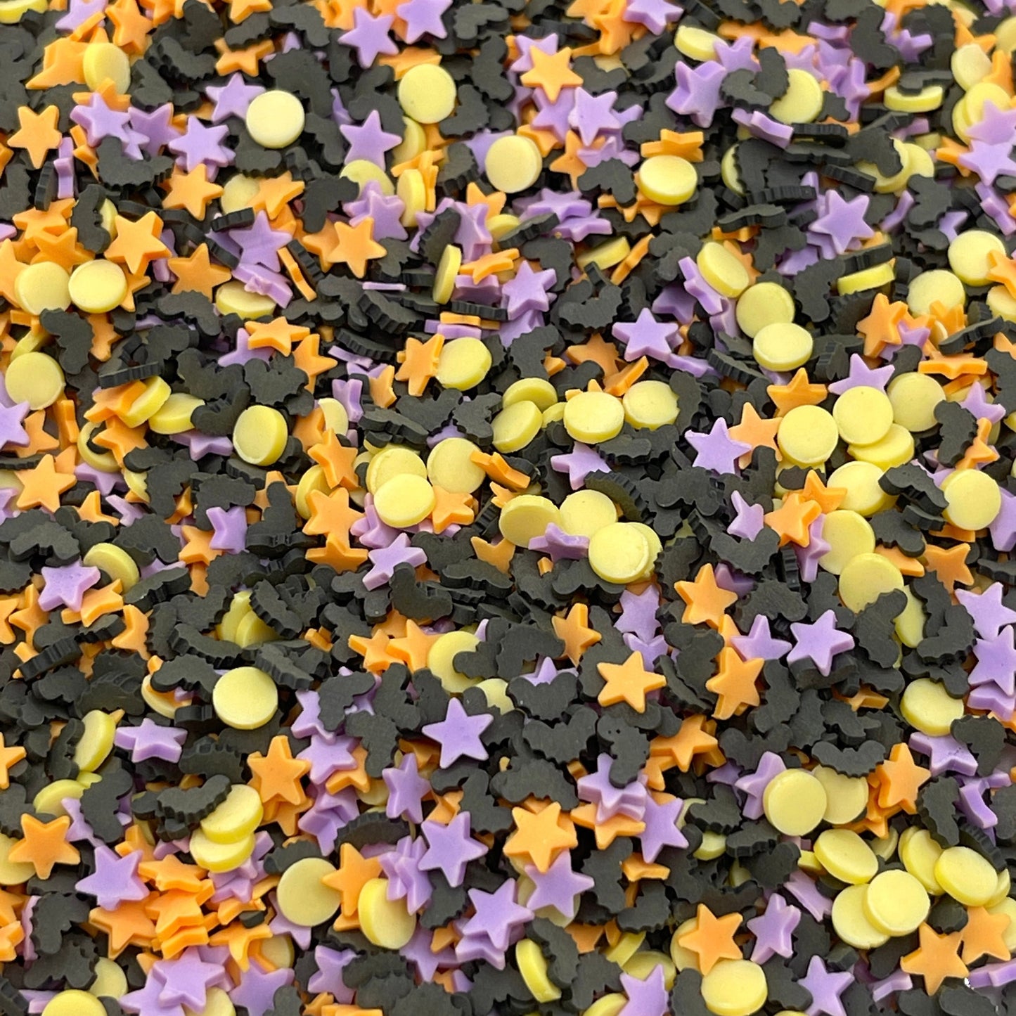 FAKE Halloween Themed Star and Dot Polymer Clay Sprinkle Mix (NOT EDIBLE) D7-26