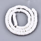 White Polymer Clay Heishi Bead Strands for Jewelry Making, DIY, Crafting