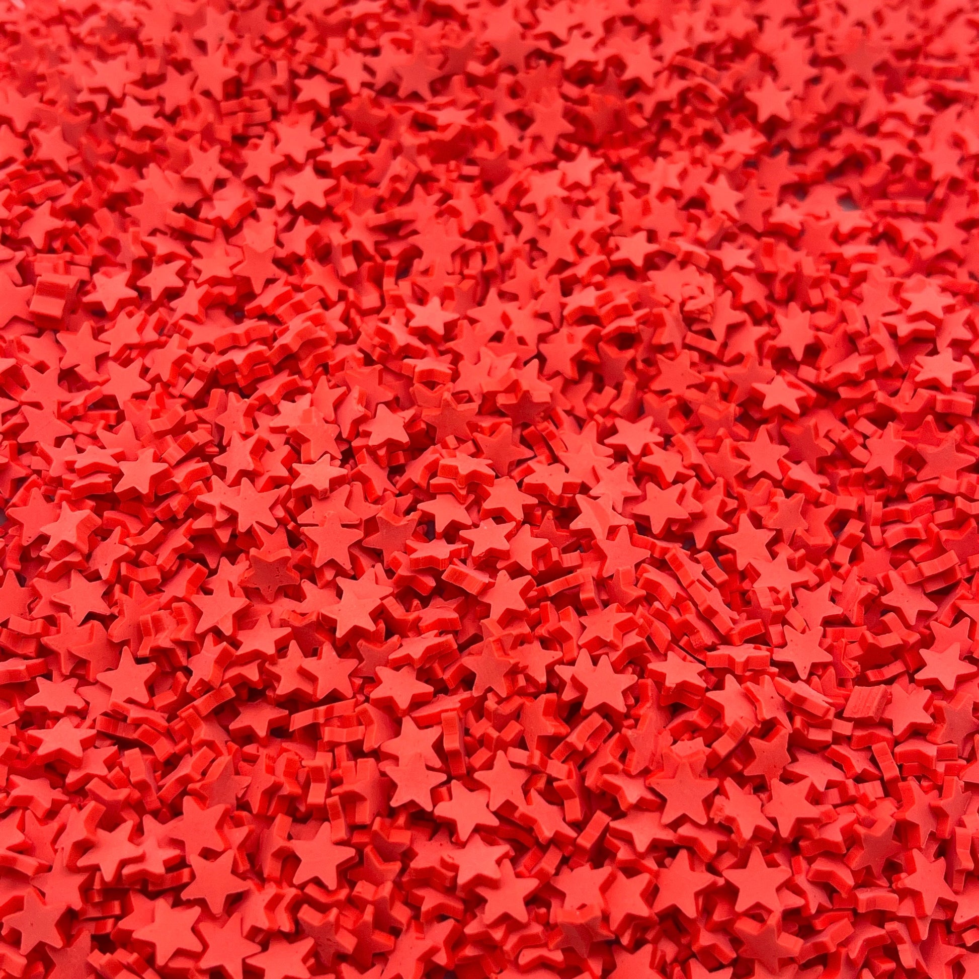 FAKE 5MM Red Star Polymer Clay Sprinkle (NOT EDIBLE) D28-20