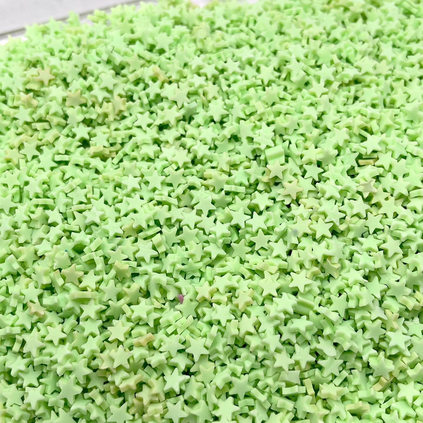 FAKE 5MM Light Green Star Polymer Clay Sprinkle (NOT EDIBLE) D28-12