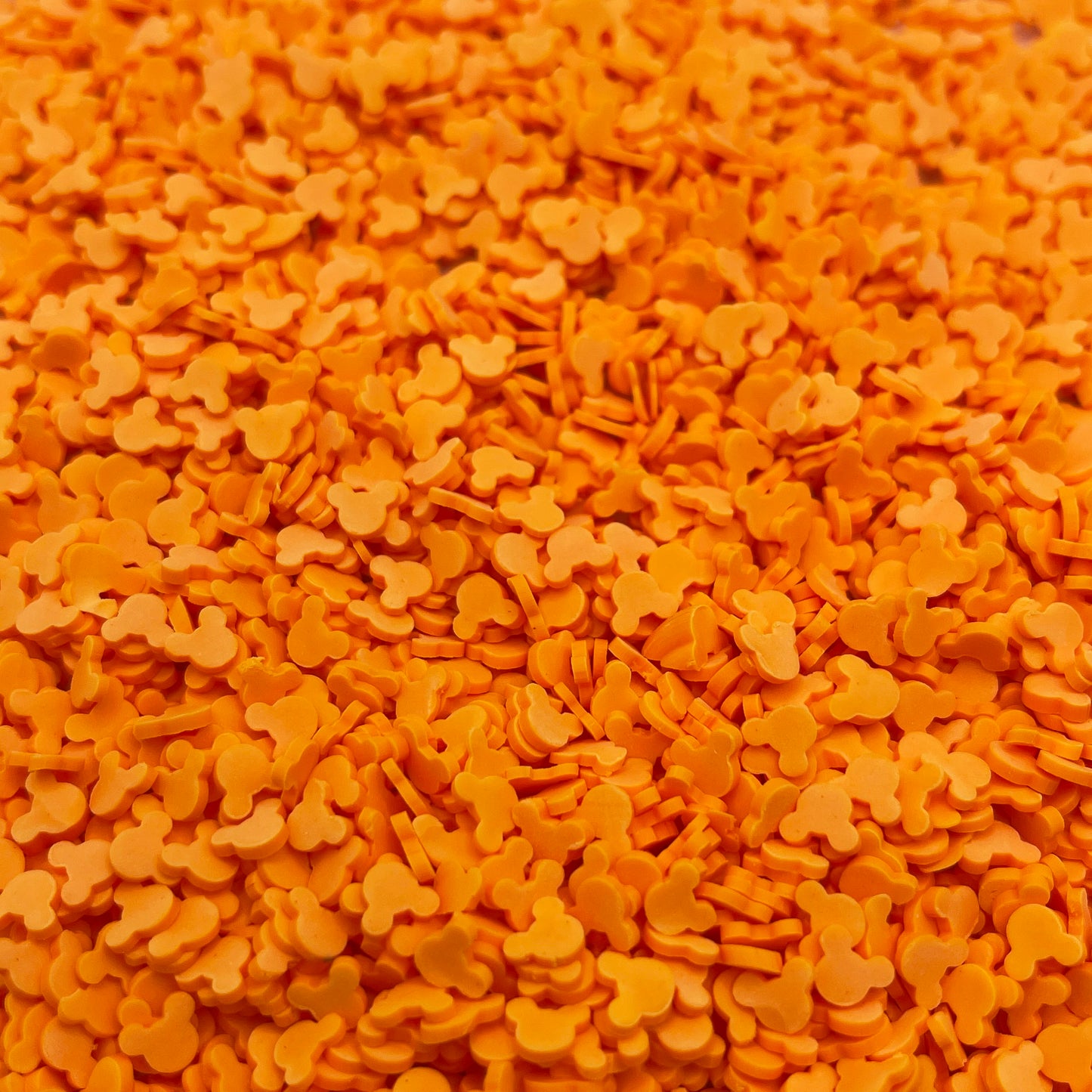 FAKE 5MM Orange Mouse Head Polymer Clay Sprinkle (NOT EDIBLE) D31-11
