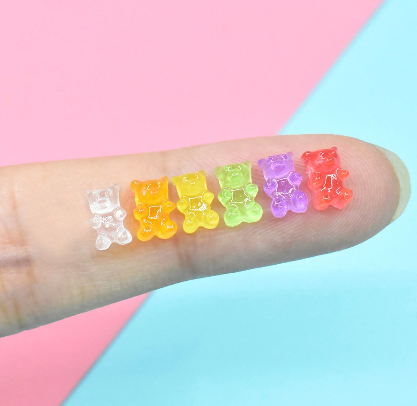 Tiny Dollhouse 1:12 Gummy Bears, No Hole, No Hook (8mm x 3mm x 3mm)