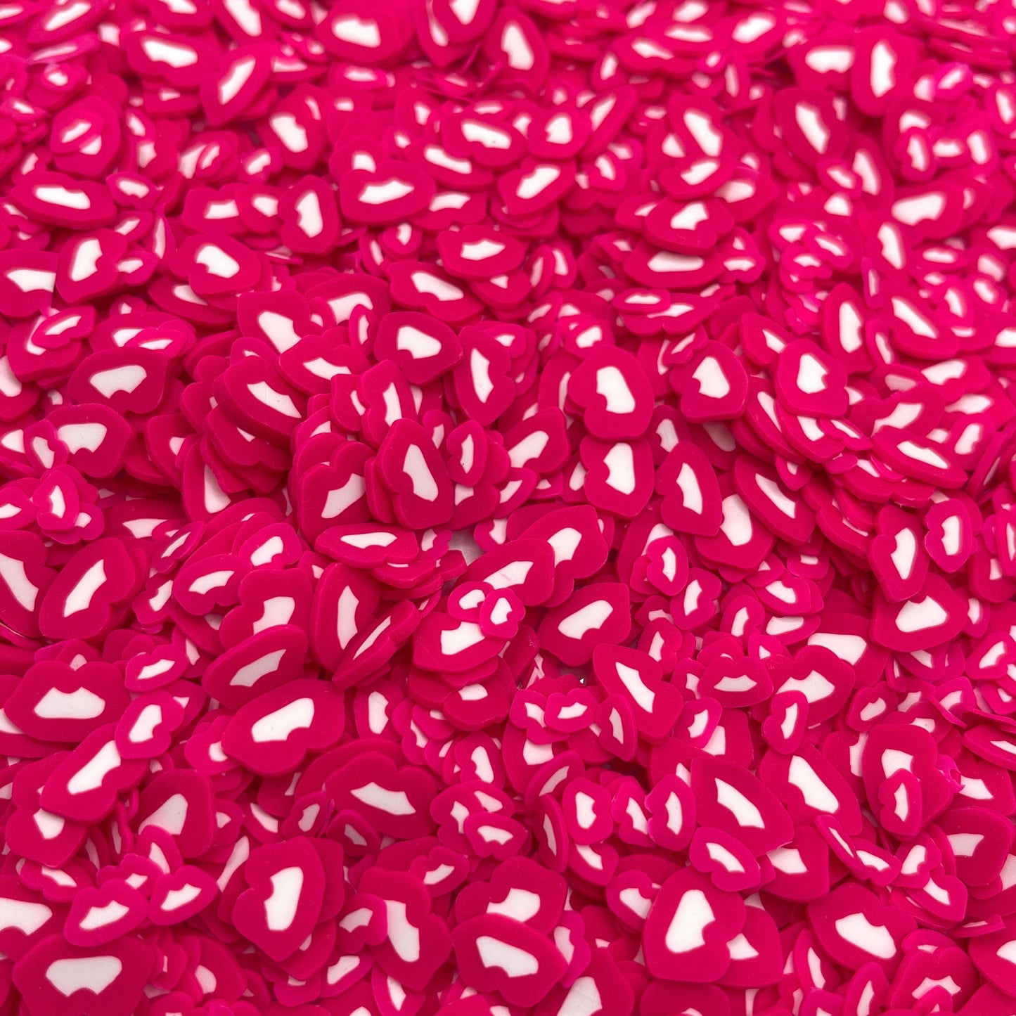 FAKE Mixed Size Pink Lips Polymer Clay Sprinkle Mix (NOT EDIBLE) D33-22