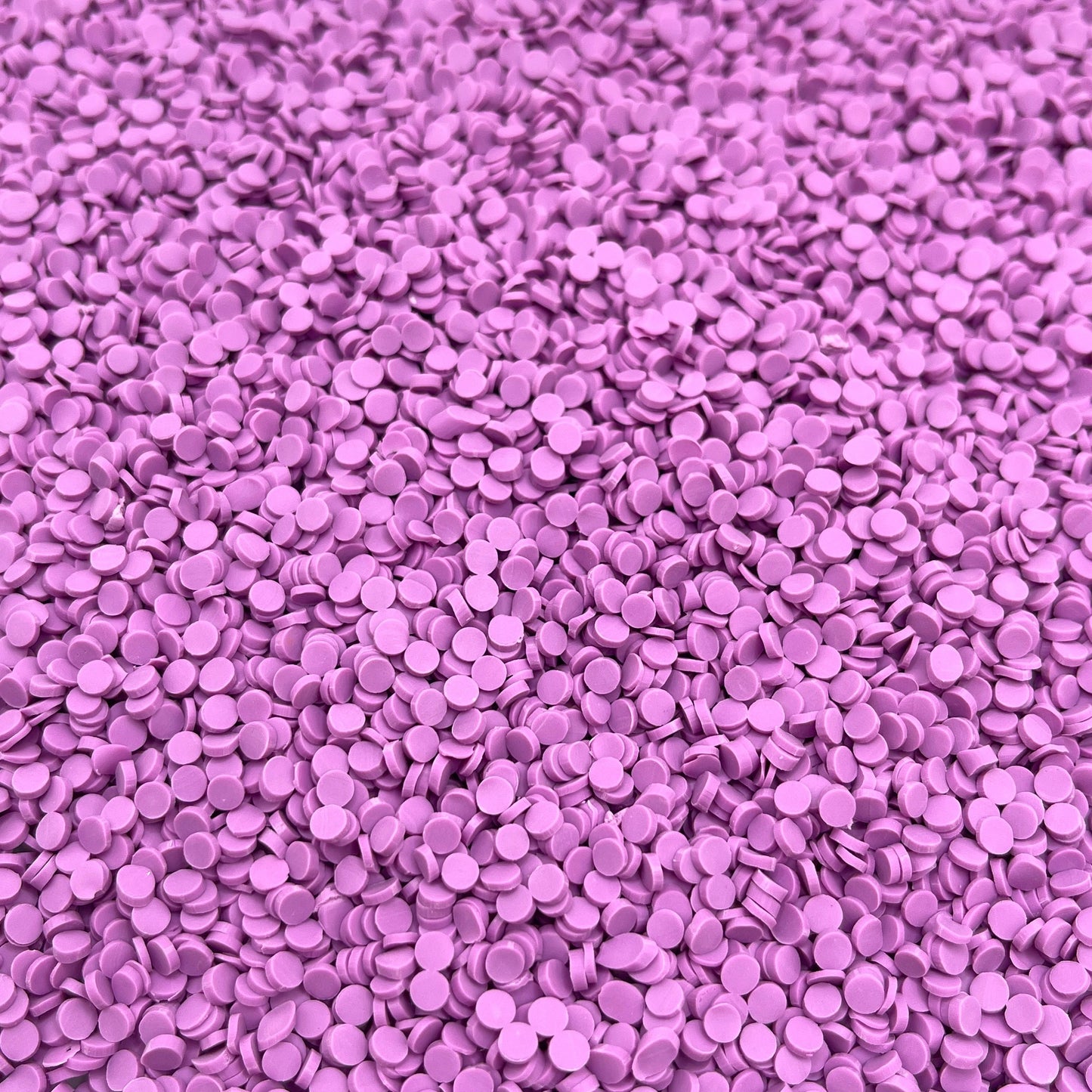 FAKE 3MM Lilac Round Circle Disc Polymer Clay Sprinkle (NOT EDIBLE) D17-25