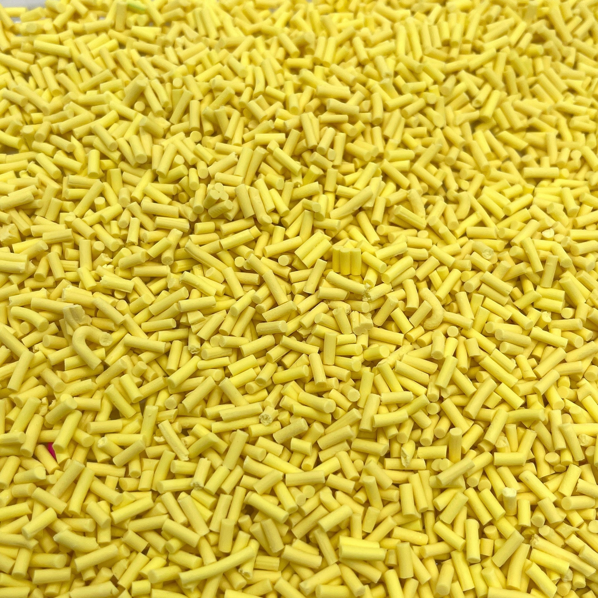 FAKE 5MM Pastel Yellow Light Yellow Polymer Clay Sprinkle (NOT EDIBLE) D16-13