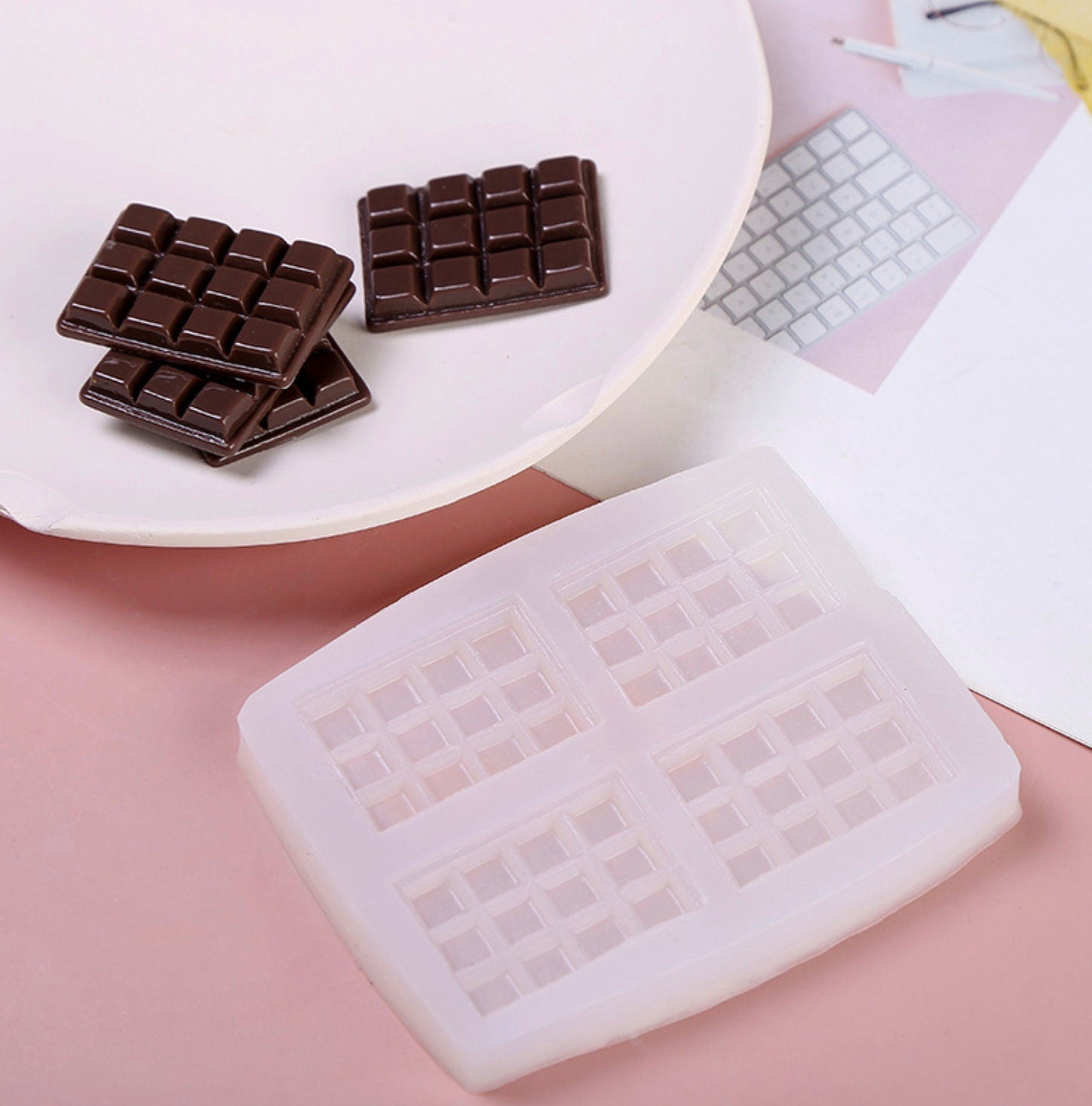 Cute Chocolate Bar Reusable Silicone Mold