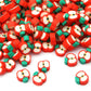 Apple Fruit Themed Polymer Clay Beads (10mm x 10mm, Hole: 1.6mm)