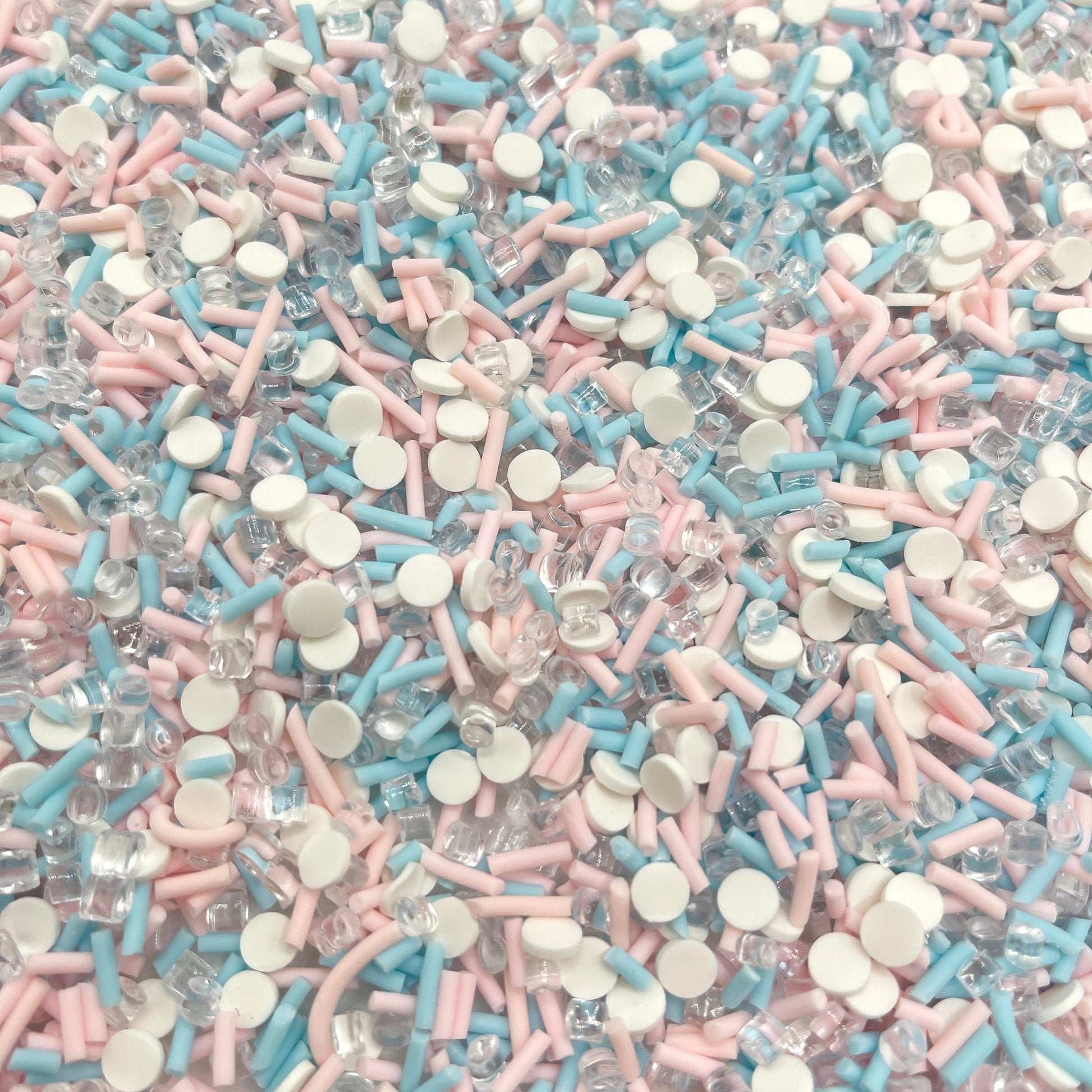 FAKE Cotton Candy Faux Ice Pink and Blue Polymer Clay Sprinkle Mix (NOT EDIBLE) D4-26