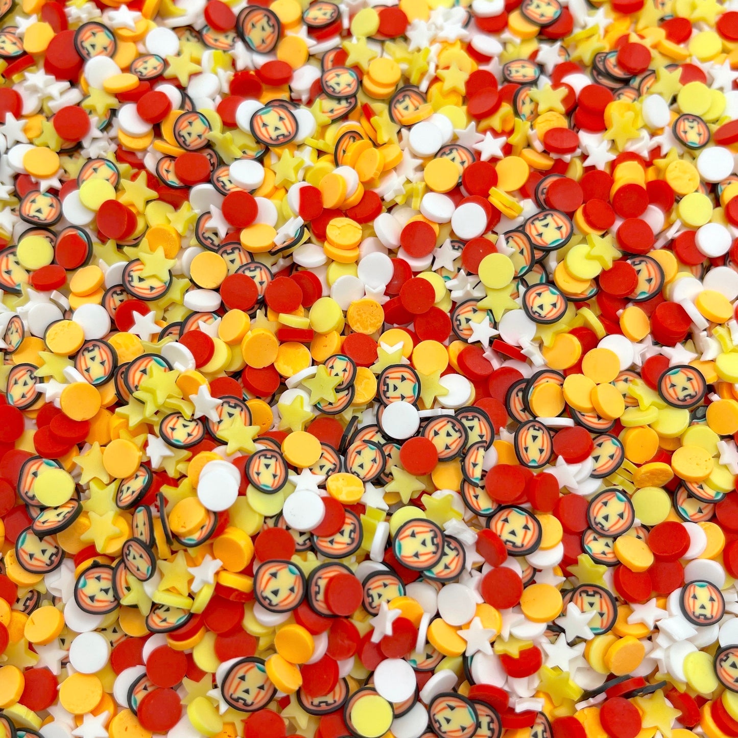 FAKE 5MM Scary Pumpkin Pie Orange Dot Polymer Clay Sprinkles Mix (NOT EDIBLE) D5-27