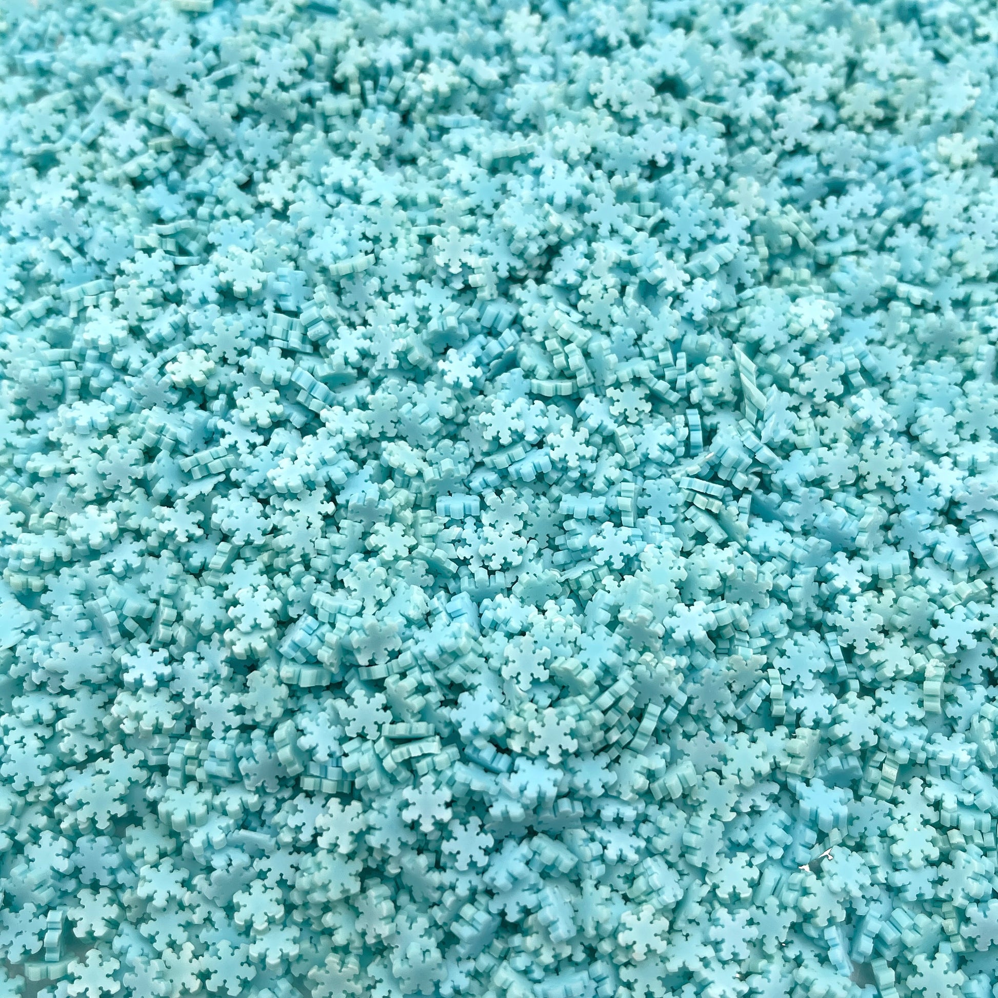 FAKE 5MM Light Blue Snowflake Polymer Clay Sprinkles (NOT EDIBLE) D18-34