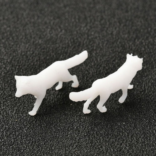 1PC 3D Resin Wolf Animal Model (9mm x 19.5mm x 4mm)