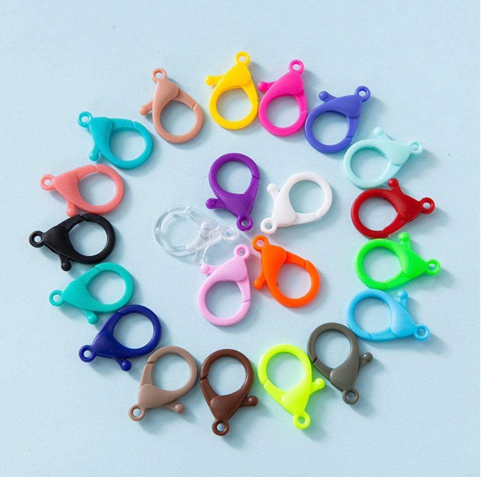 35MM Plastic Lobster Clasp Mixed Color Options for Jewelry, Closures, DIY