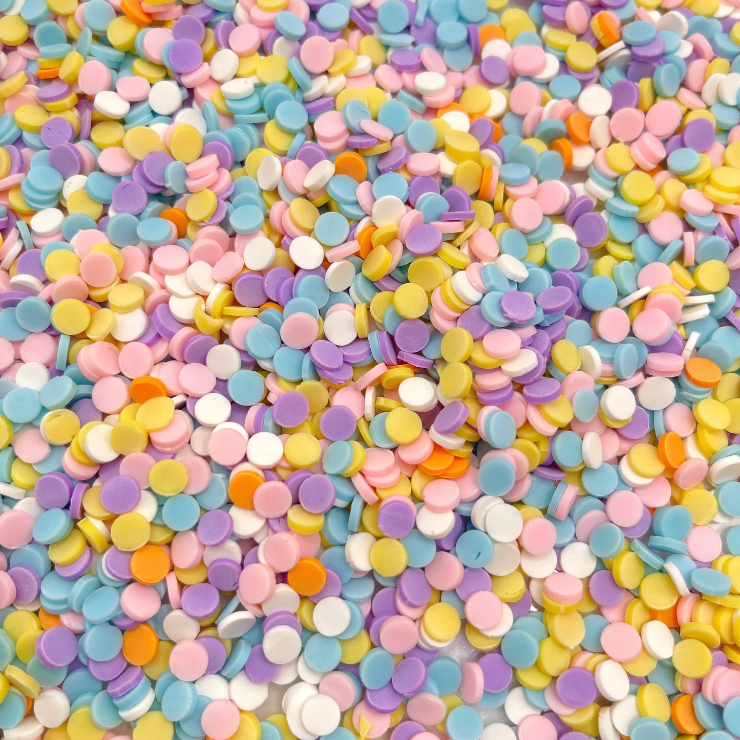 FAKE 5MM Macaron Colored Round Dot Circles Polymer Clay Sprinkles (NOT EDIBLE) D32-22