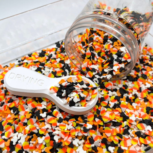 FAKE 5MM Candy Corn Themed Mouse Head Polymer Clay Sprinkles Mix (NOT EDIBLE) D31-22