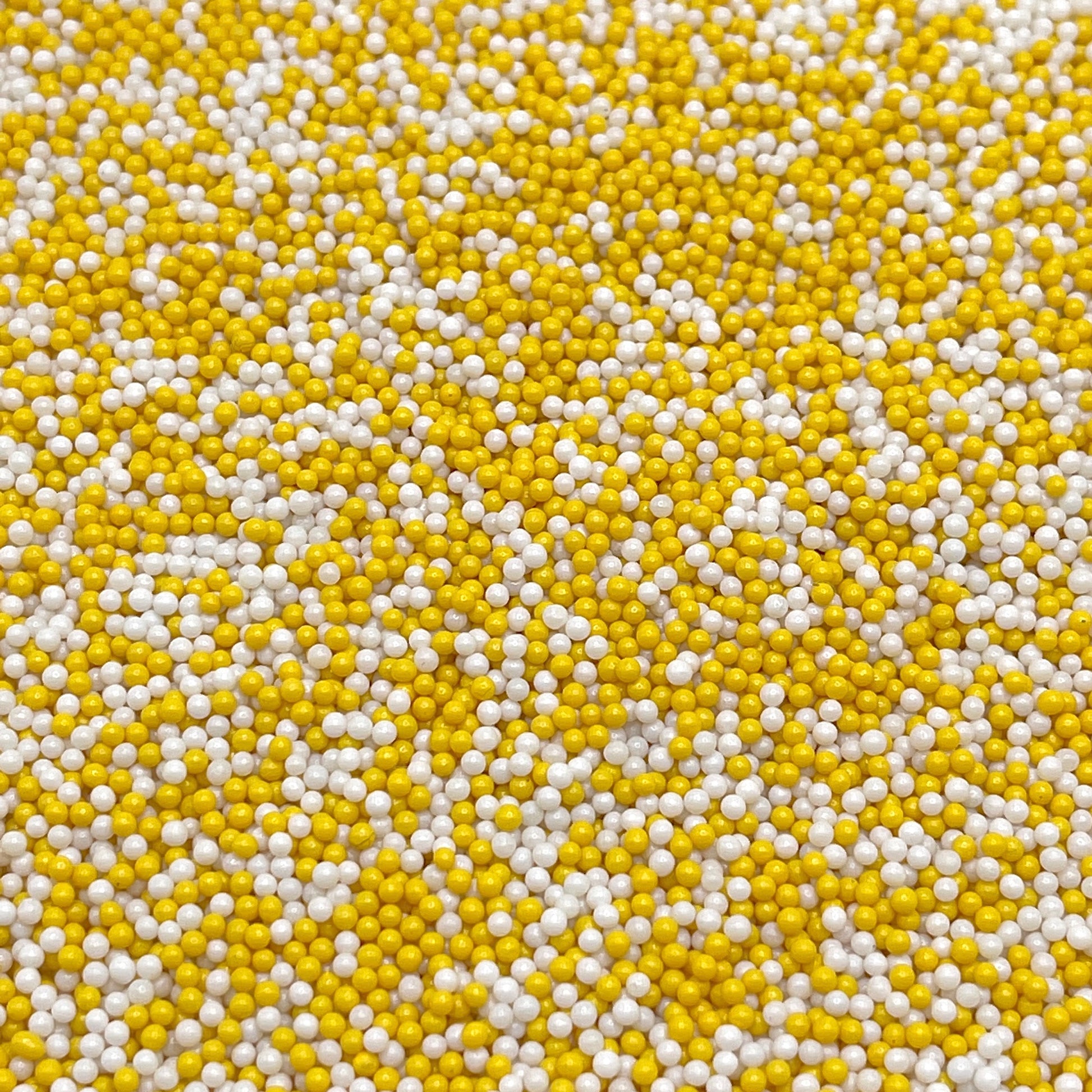 FAKE 2MM Yellow/White Pearl Mix (NOT EDIBLE) D5-21