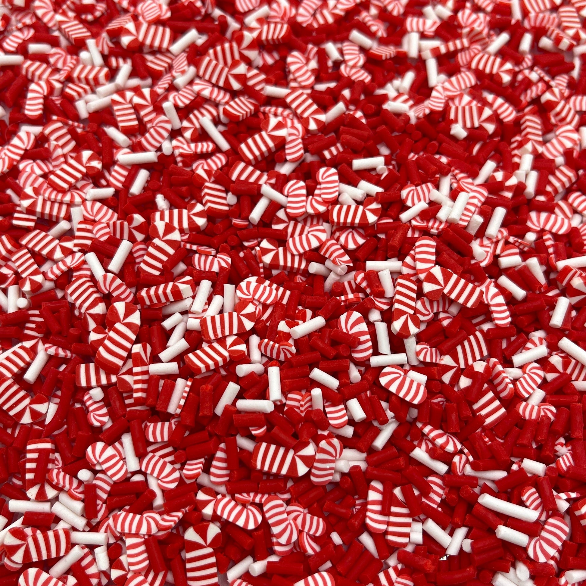 FAKE Candy Cane Christmas Themed Polymer Clay Sprinkle Mix (NOT EDIBLE) D3-01
