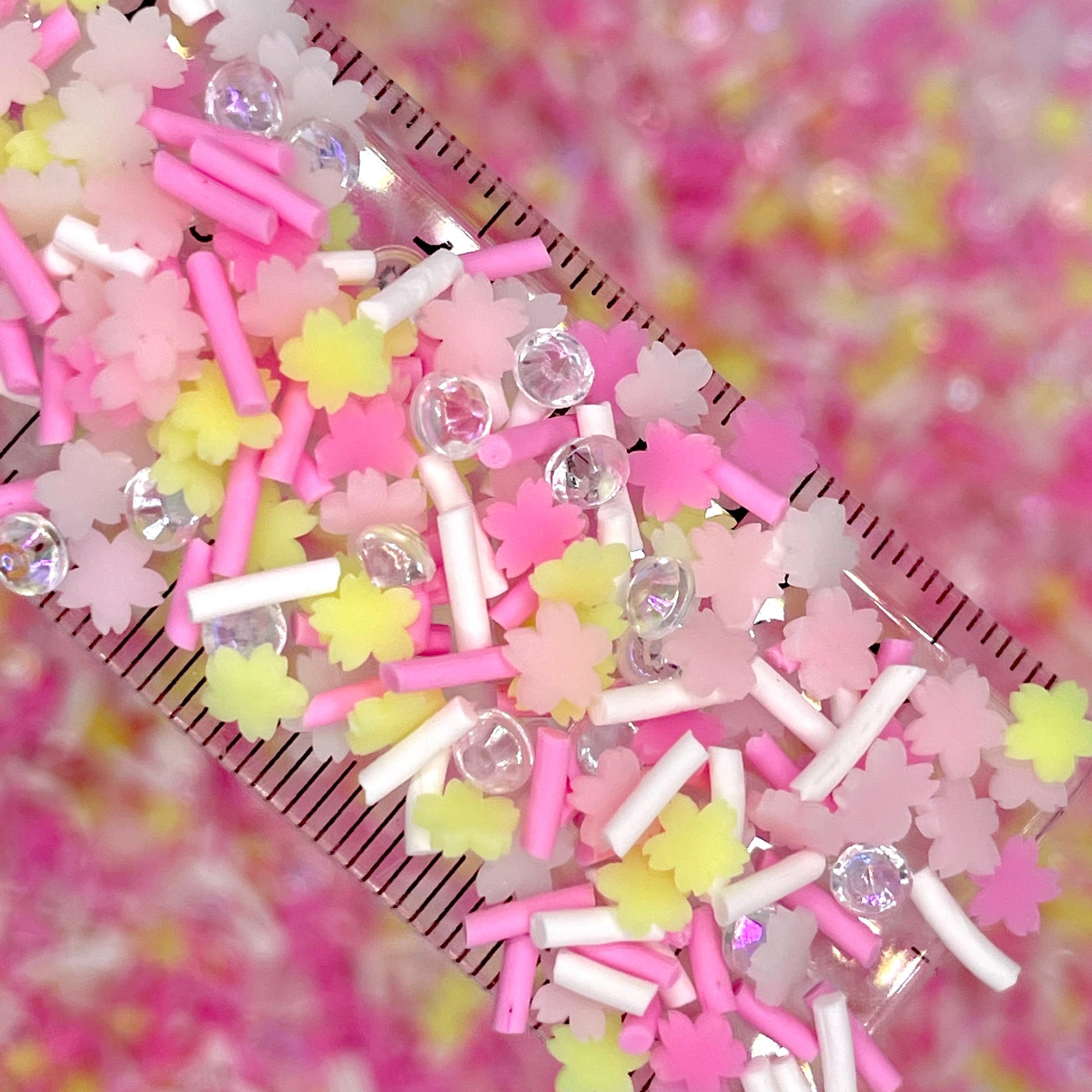 FAKE Pastel Sakura with Pearls Polymer Clay Sprinkle Mix (NOT EDIBLE) D9-01