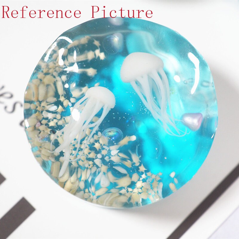 1PC 3D Jellyfish Sea life Model (9mm x 6mm)