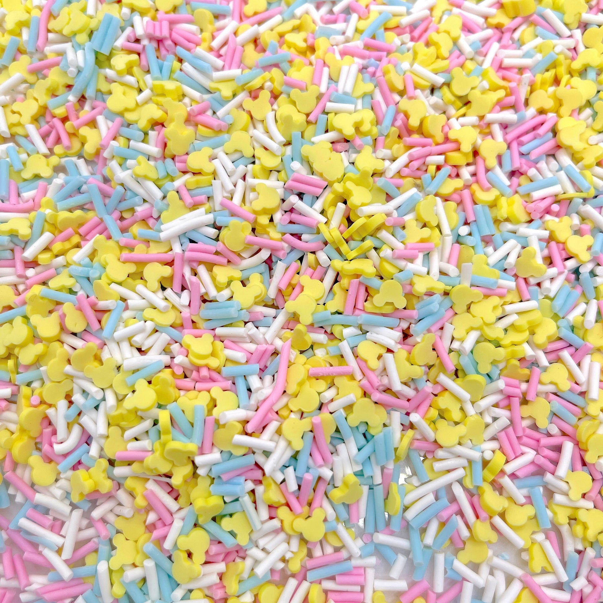 FAKE Lemonade Themed Mouse Head Polymer Clay Sprinkle Mix (NOT EDIBLE) D15-12