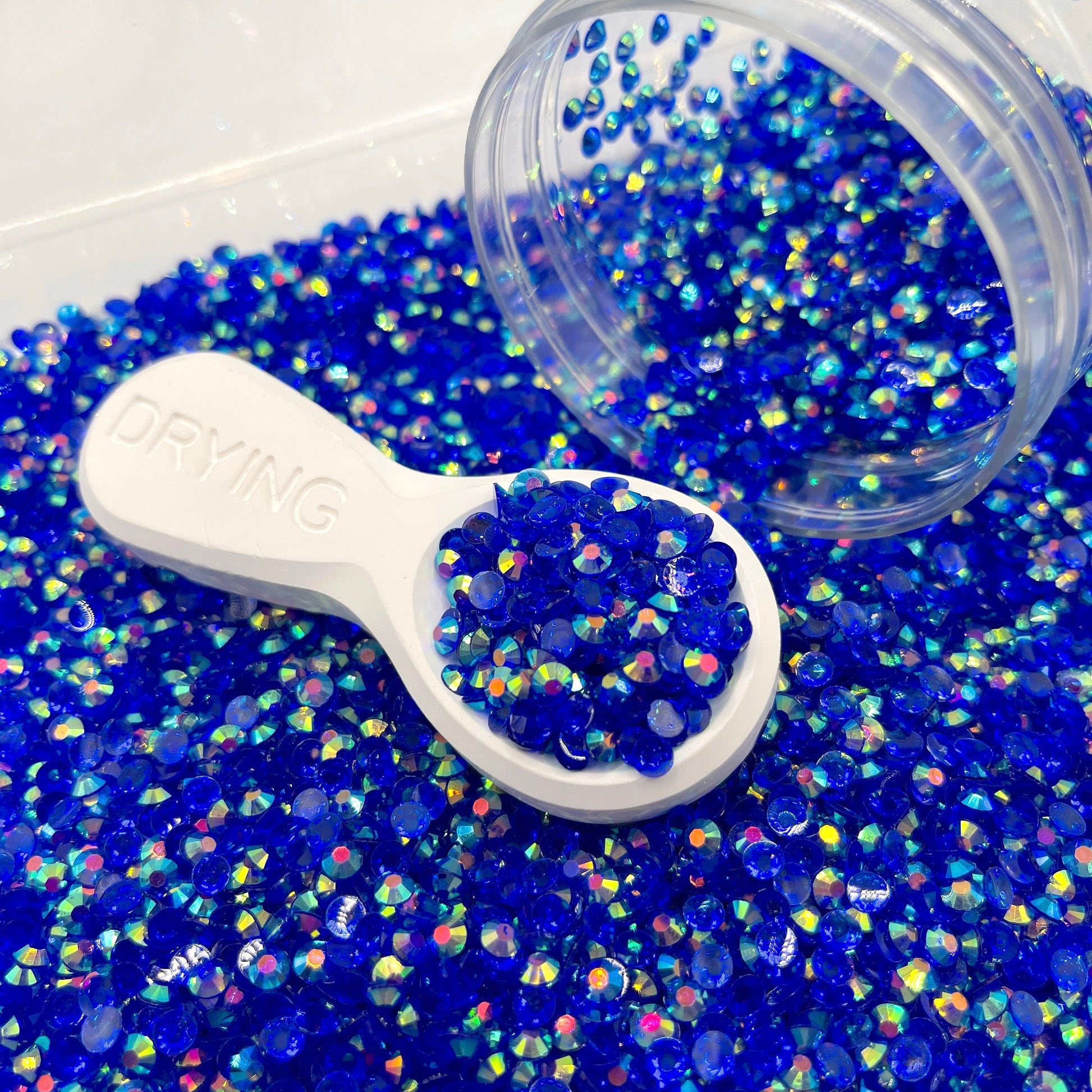 4MM/6MM Blue AB Rhinestones, Non-Hotfix, Flatback Rhinestone