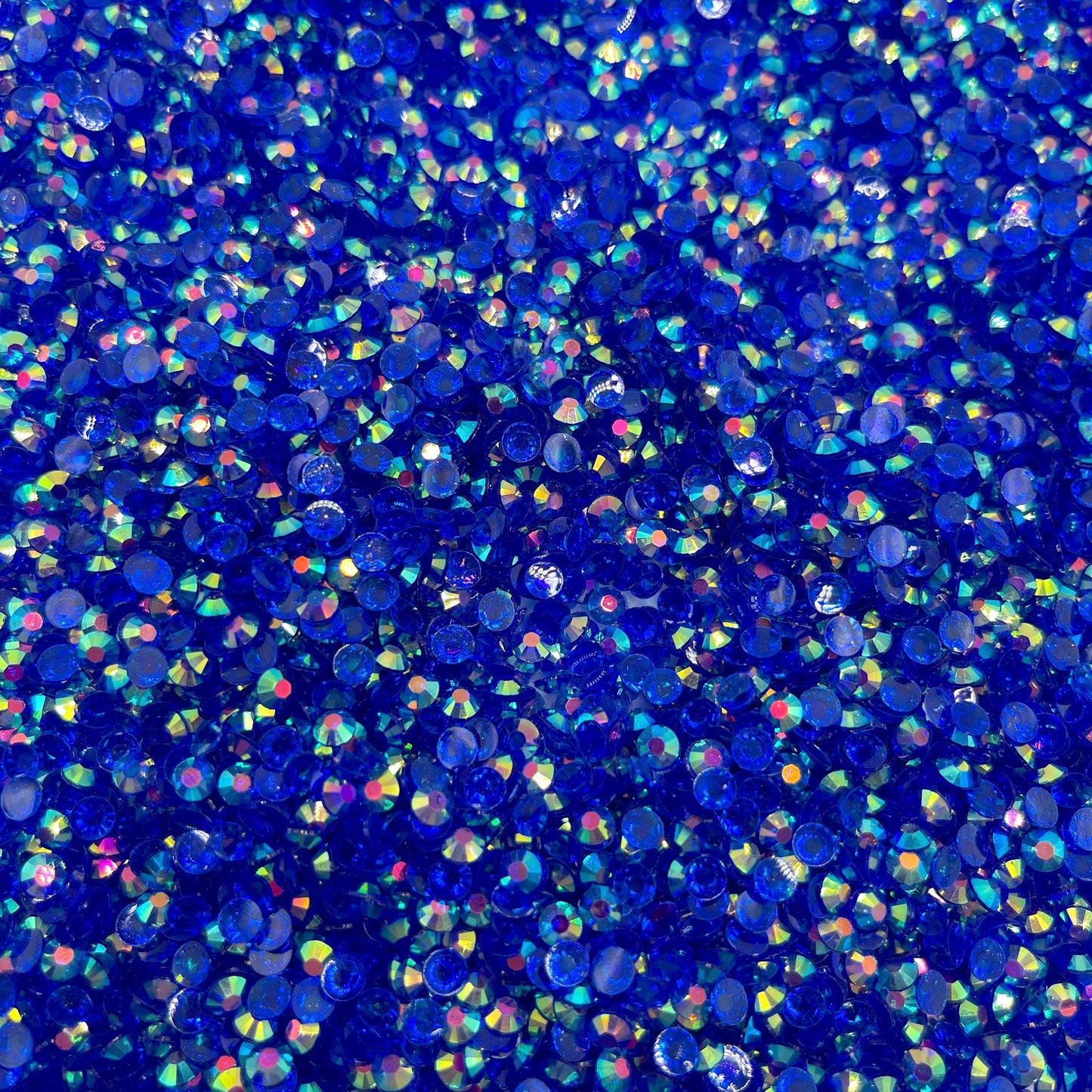 4MM/6MM Blue AB Rhinestones, Non-Hotfix, Flatback Rhinestone