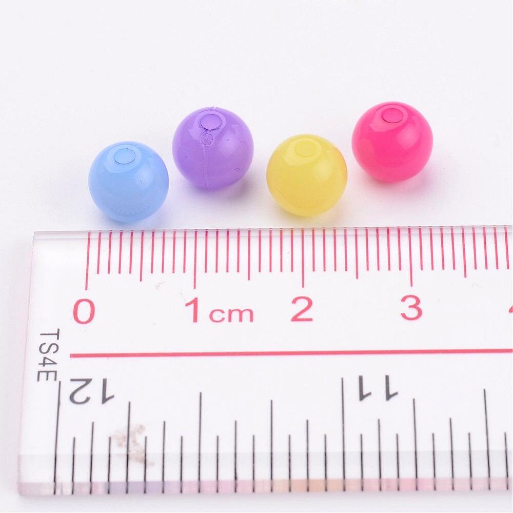 6MM/8MM Mixed Color Pastel Jelly Acrylic Round Spacer Beads