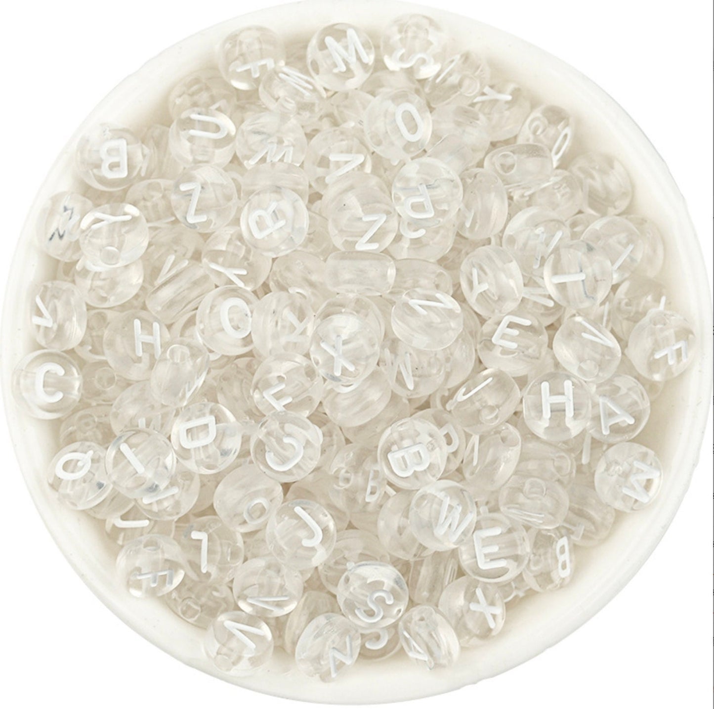 7MM Transparent Acrylic Letter Beads (200pc/400pc)