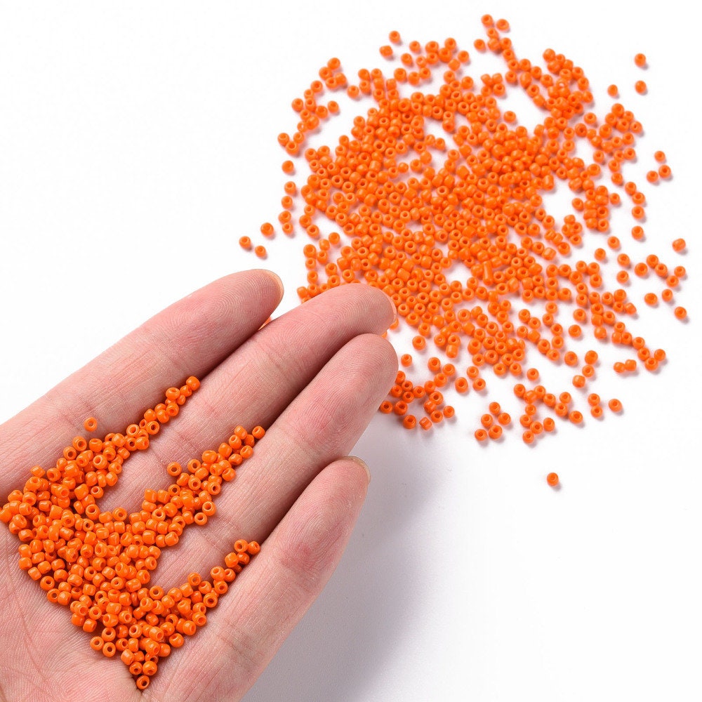 2MM Orange 12/0 Glass Seed Beads (A010-50)