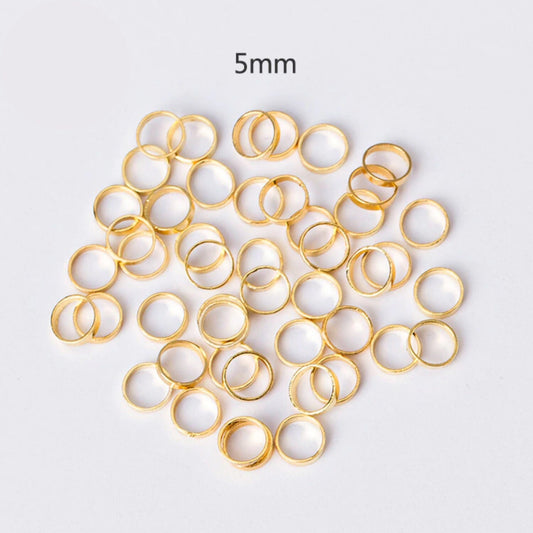 5MM Circle Gold Tiny Open Back Bezel/Frame