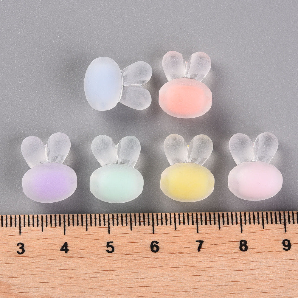 16MM Transparent Outer Acrylic Bunny Rabbit Head Beads
