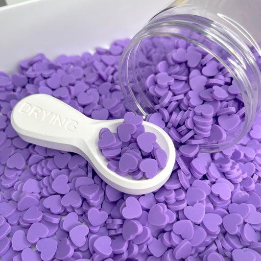 FAKE 8MM Purple Heart Polymer Clay Sprinkle (NOT EDIBLE) D30-06