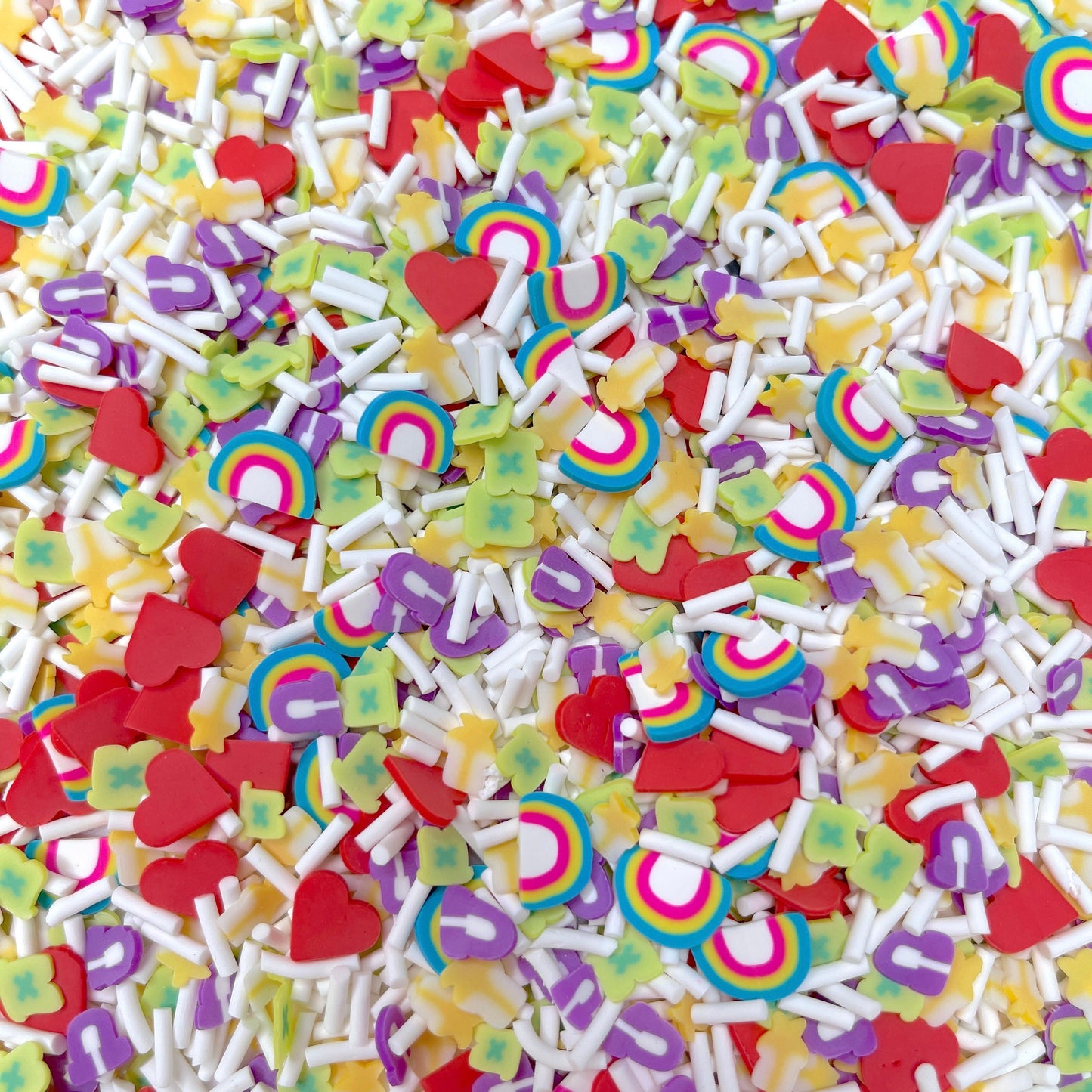 FAKE White Marshmallow Cereal Themed Polymer Clay Sprinkle Mix (NOT EDIBLE) D15-22