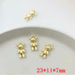 Metal Alloy Spray Painted Bear Charm (23mm x 13mm x 7mm)