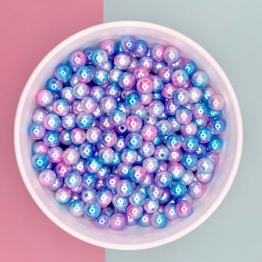 8MM Light Mermaid Gradient Acrylic Round Ball Beads