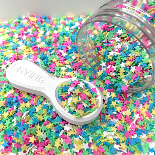 FAKE Cool Tone Mixed Color Star Polymer Clay Sprinkle Mix (NOT EDIBLE) D28-11